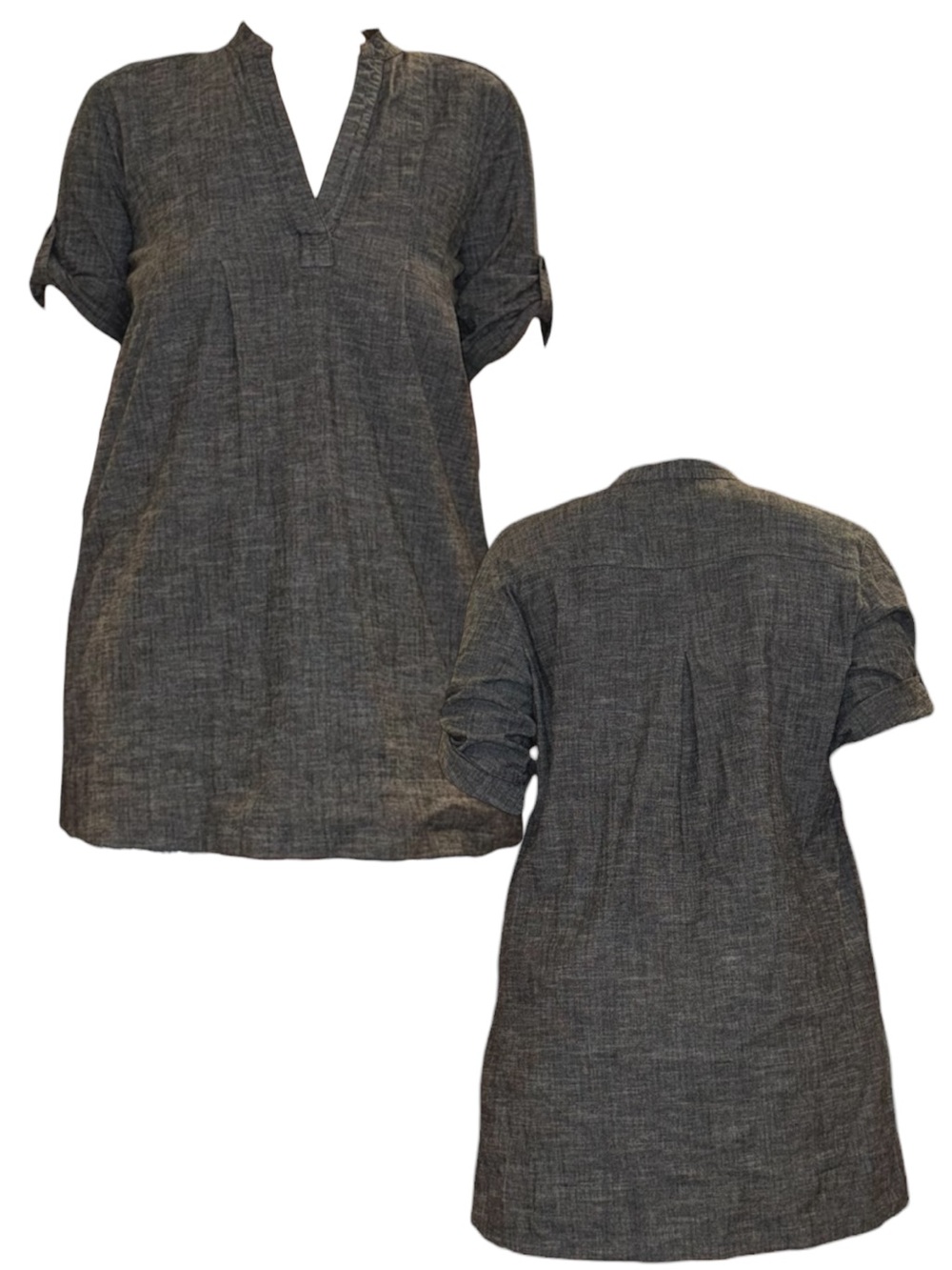 Forever 21 Gray V-Neck Tunic Dress